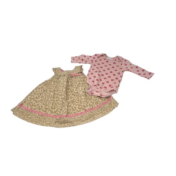 Baby Girl's Corduroy Jumper, 3 Body Suits, and 2 Leggings - Sizes 3-6 M & 6 M - Picture 4 of 12